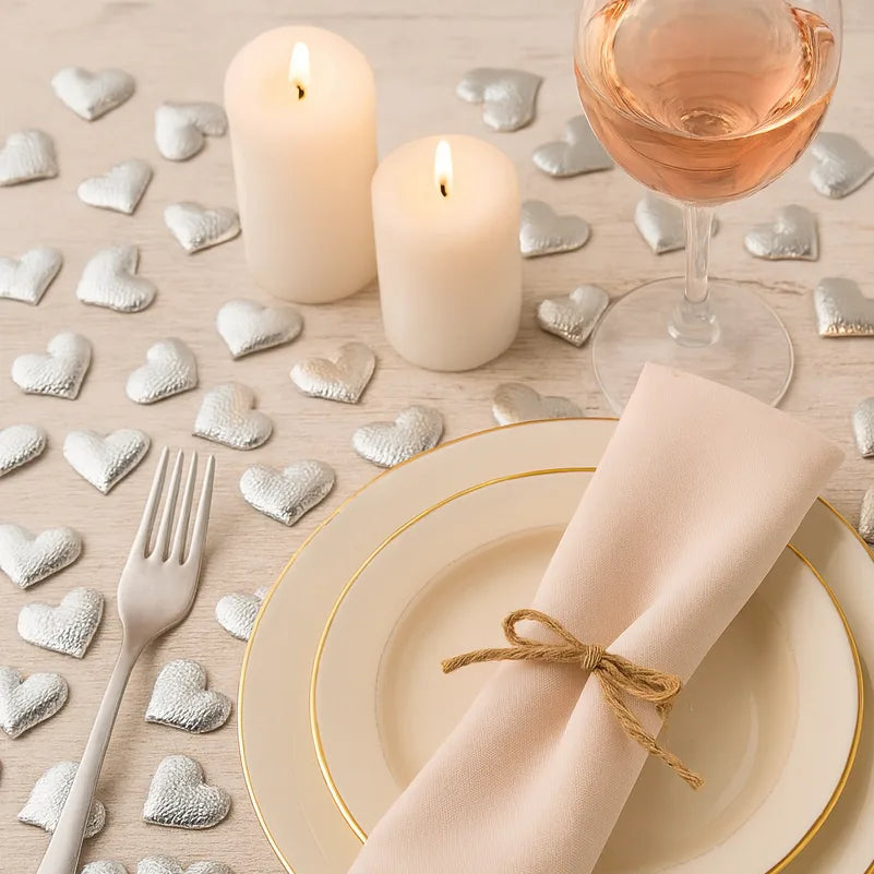 Confettis Argentés en Relief