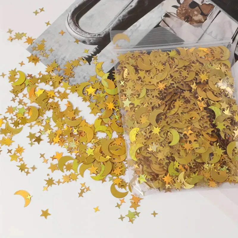 Confettis Lunes et Etoiles Dorés Classes