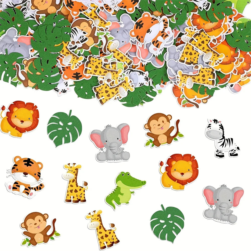 Confettis de Table Animaux de la Jungle Unique