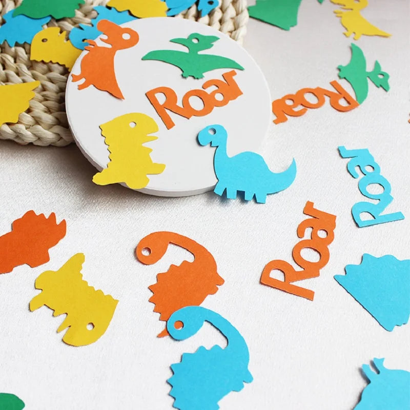 Confettis de Table Dinosaure Coloré