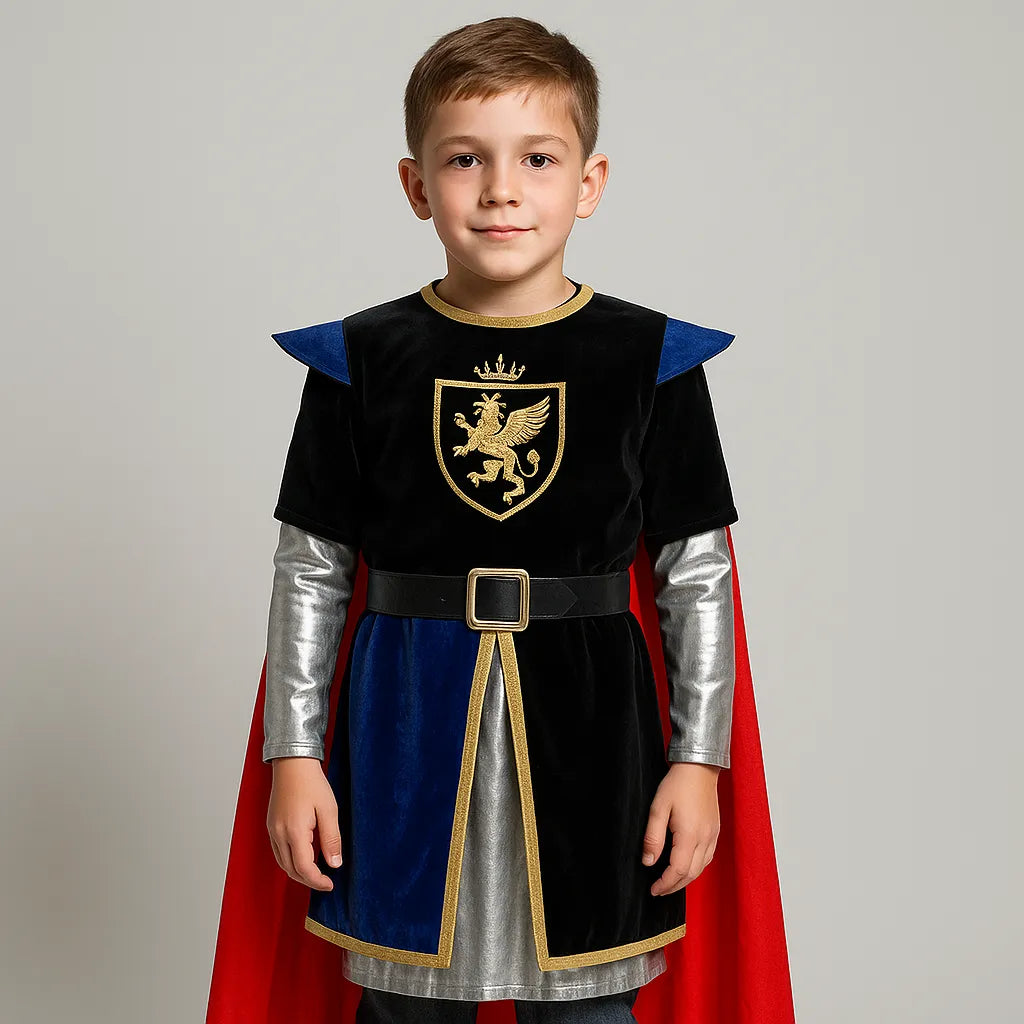 Costume Chevalier Bleu et Noir