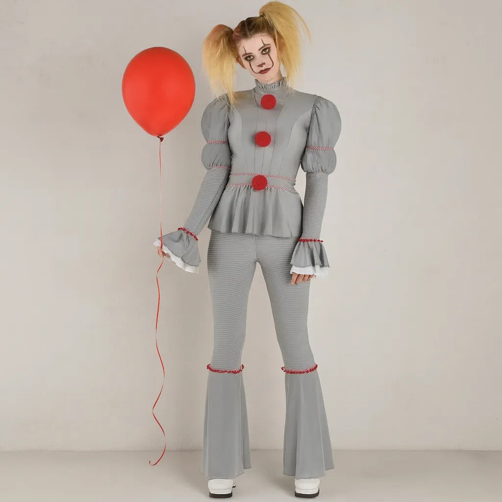 Costume Clown Gris Chic