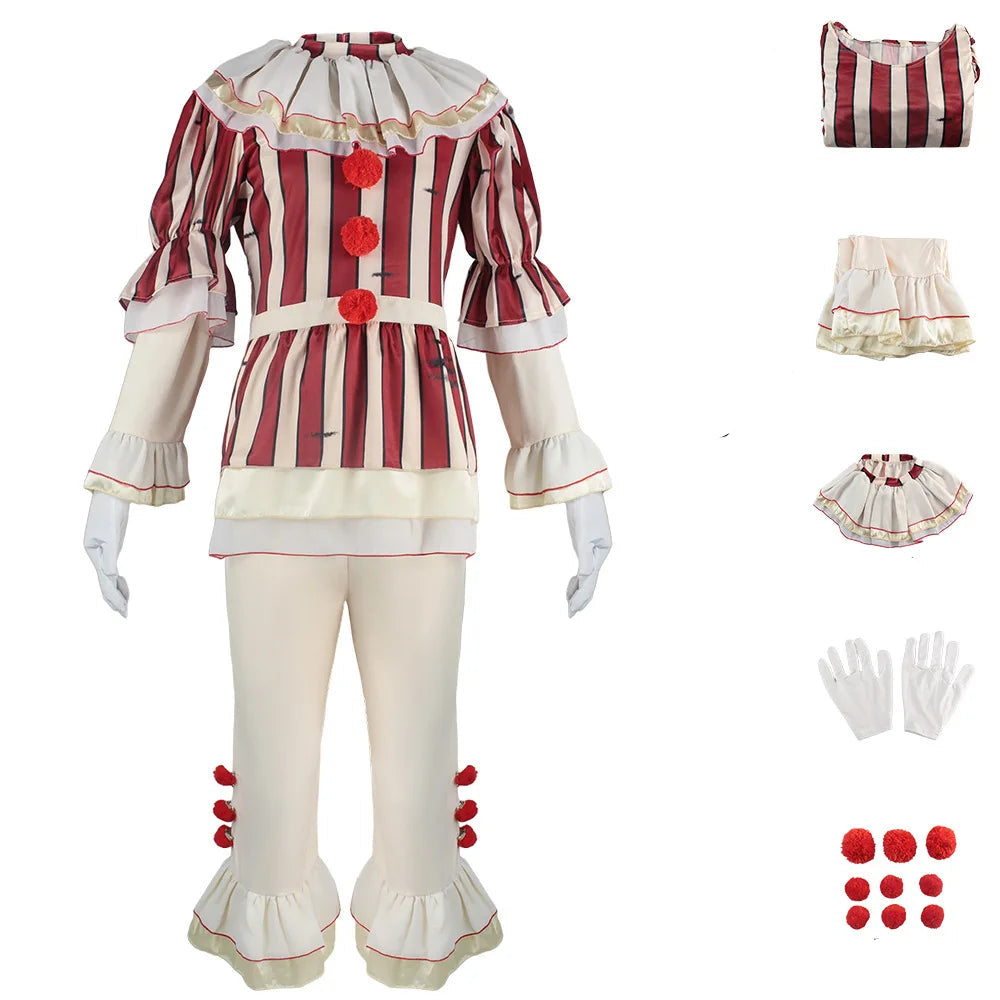 Costume Clown Rétro Halloween Inclus