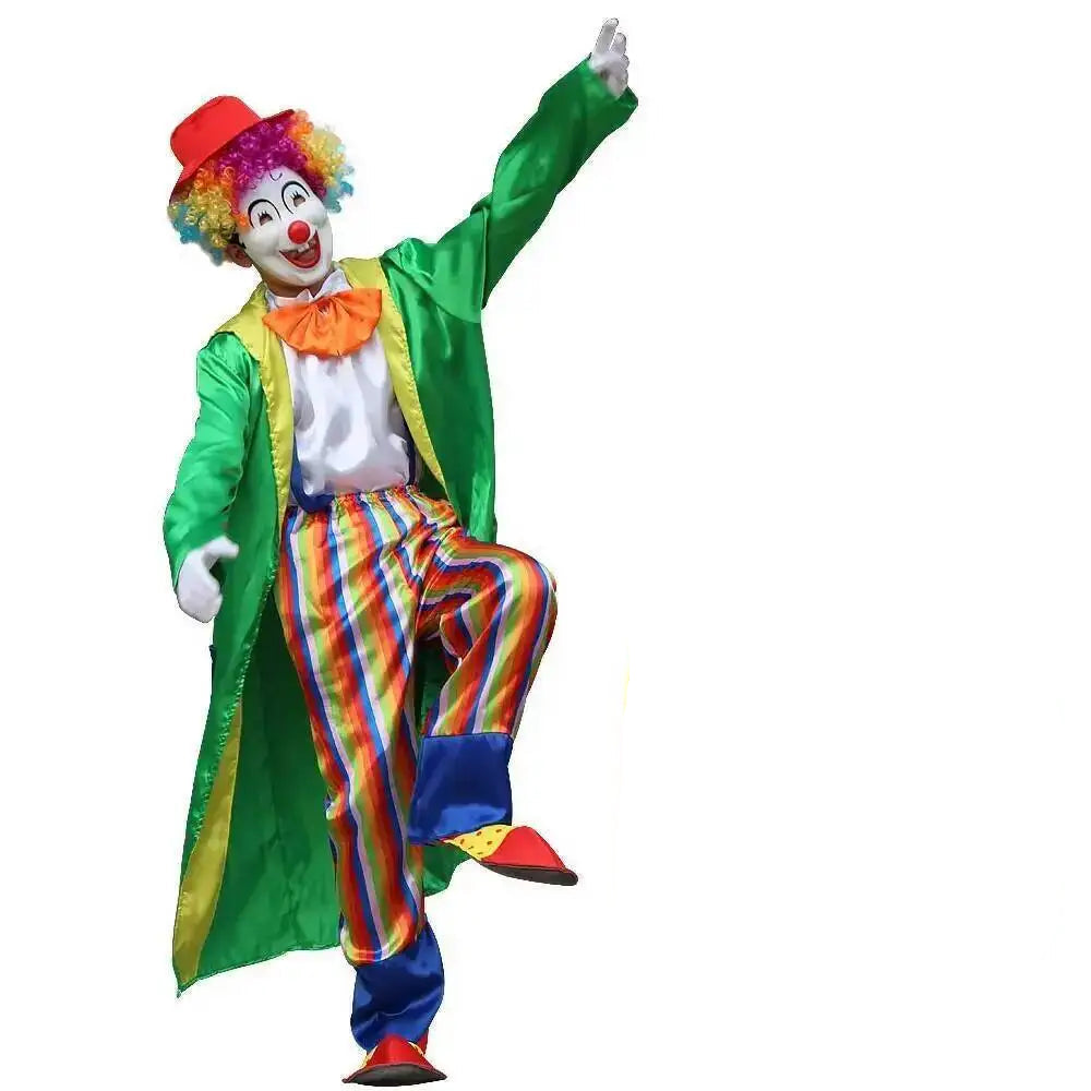 Costume Clown Vert Adulte en Polyester
