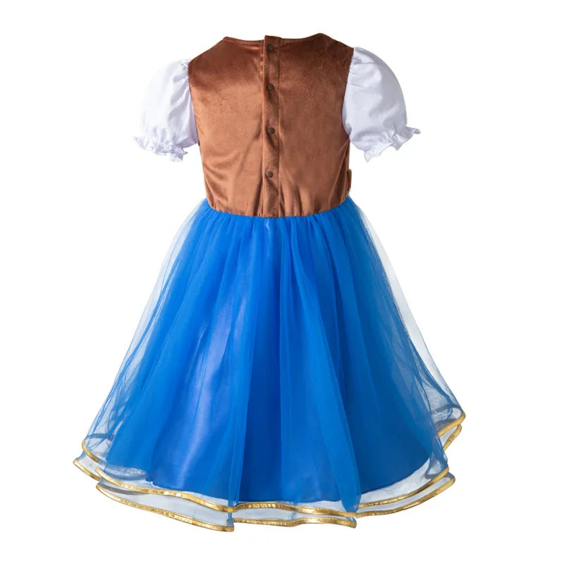 Costume Cowgirl Bleu Enfant fluide