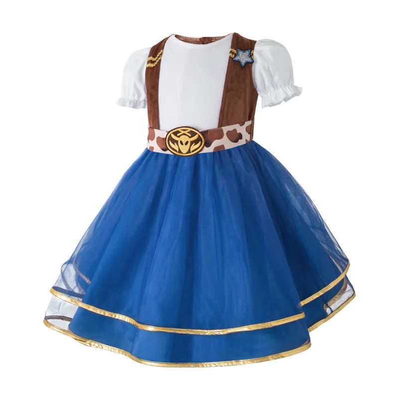 Costume Cowgirl Bleu Enfant léger