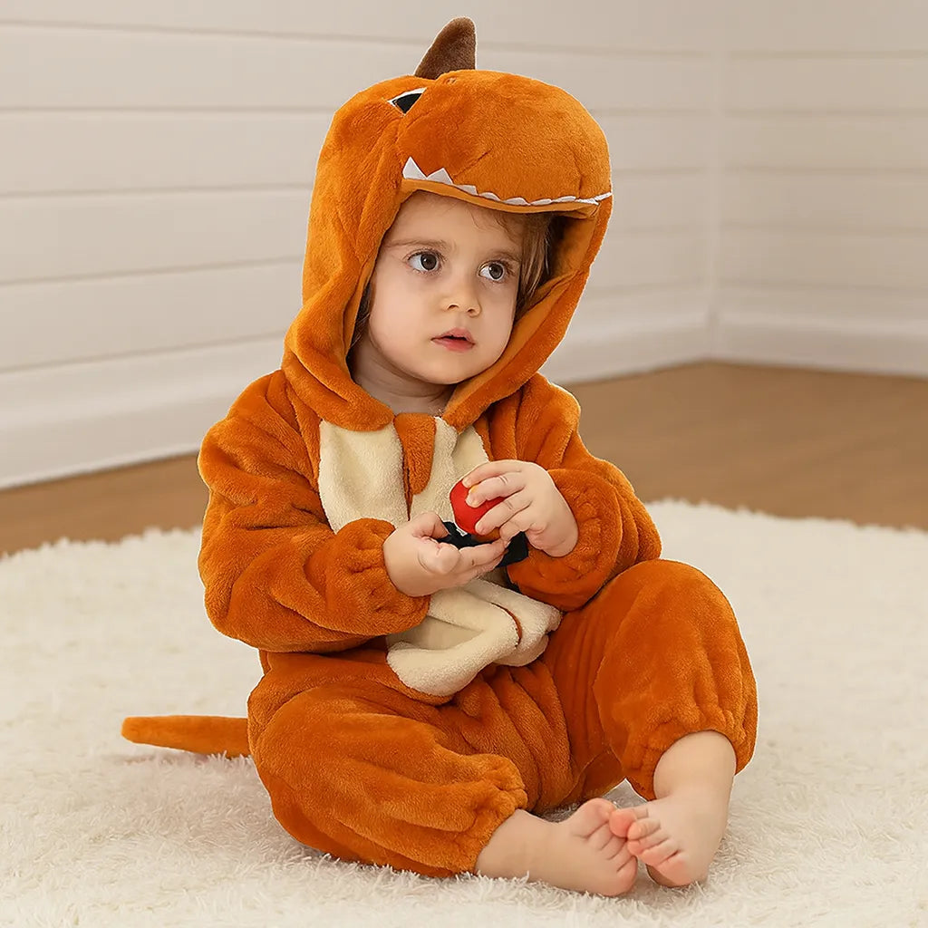 Costume Dino Bébé Marron