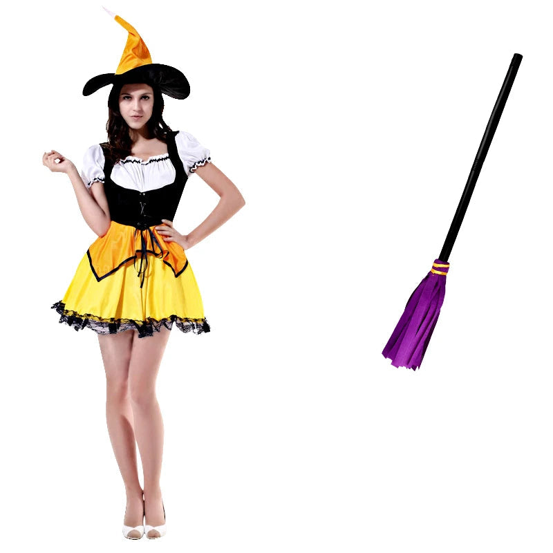 Costume Femme Sorcière à Lacet