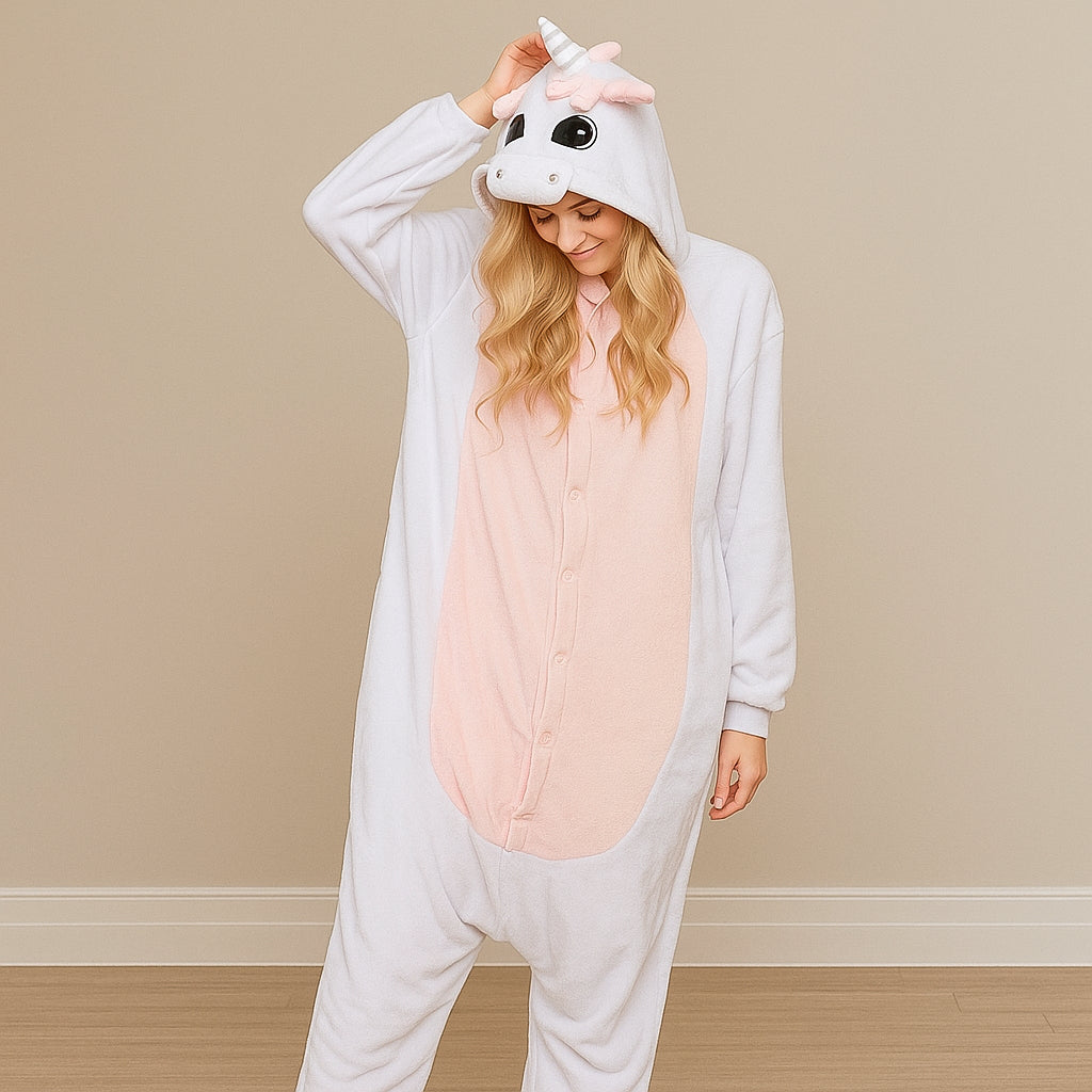 Costume Licorne Blanc et Rose