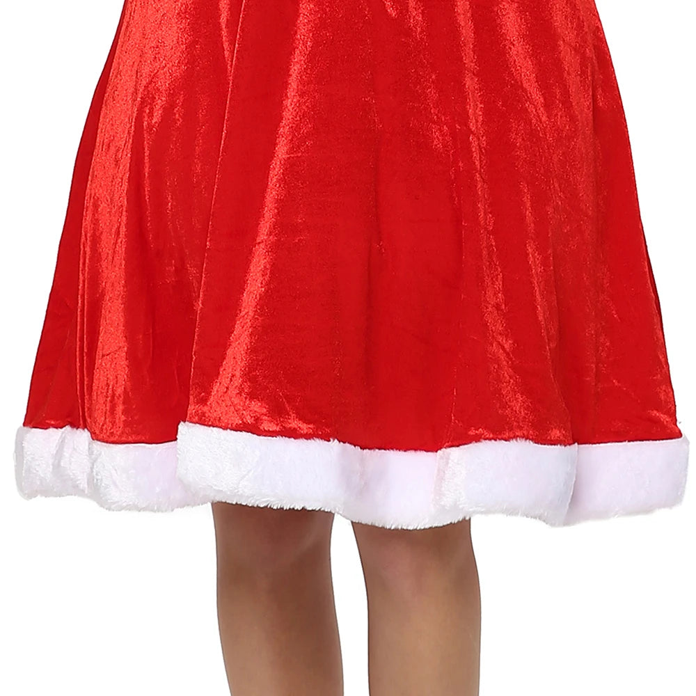 Costume Mère Noël Chic fourrure