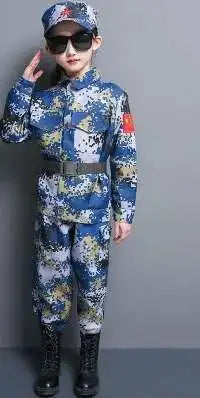 Costume Militaire Bleu Design