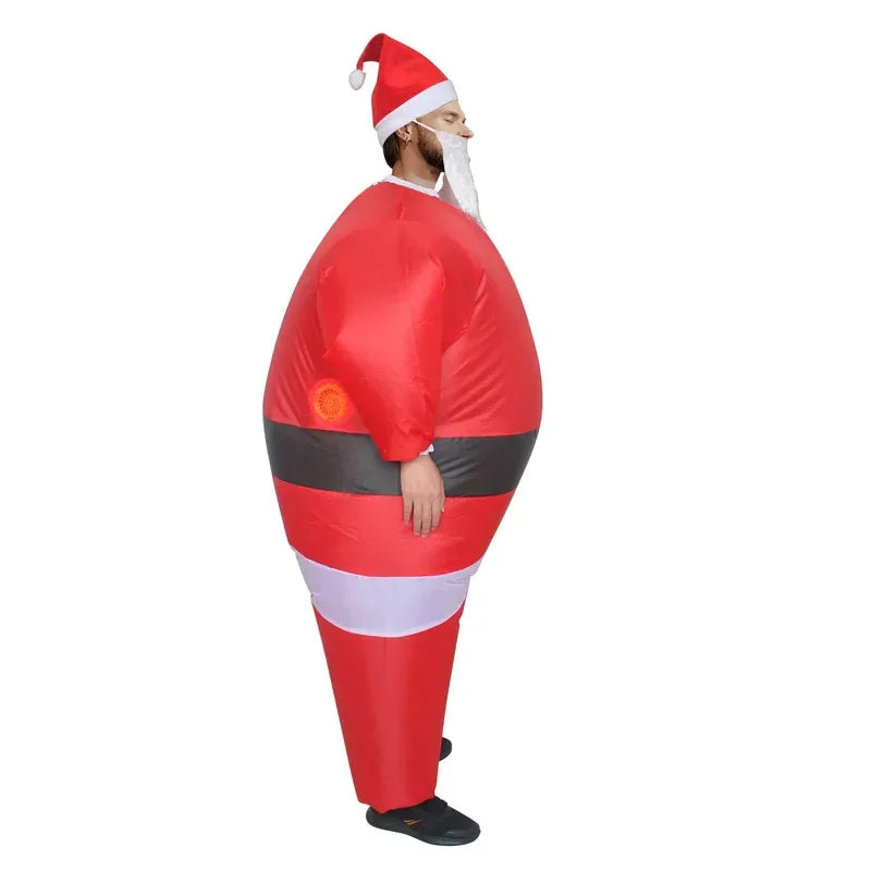 Costume Père Noël Ludique Gonflable en Polyester