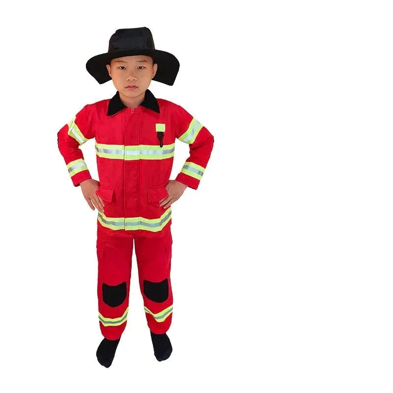 Costume Rouge Pompier en Coton Original