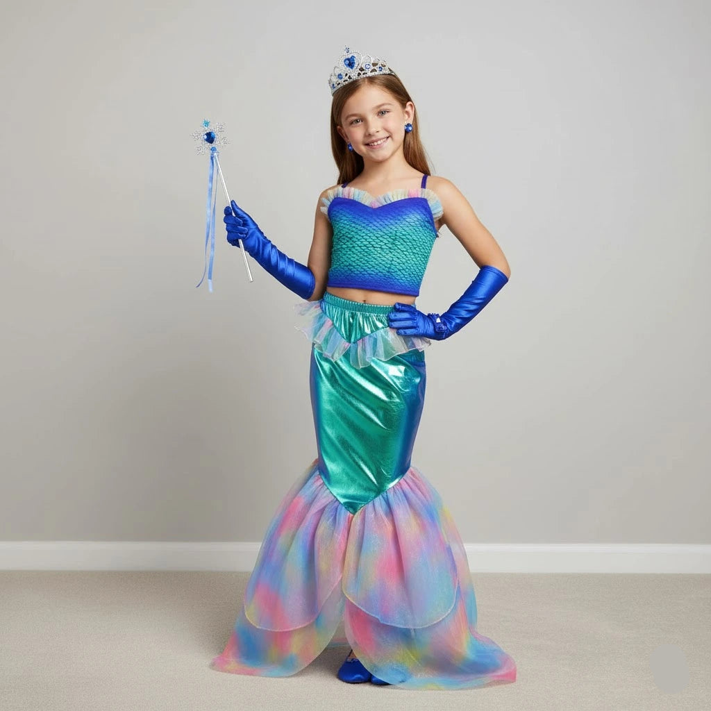 Costume Sirène 2 Pièces pour Fille