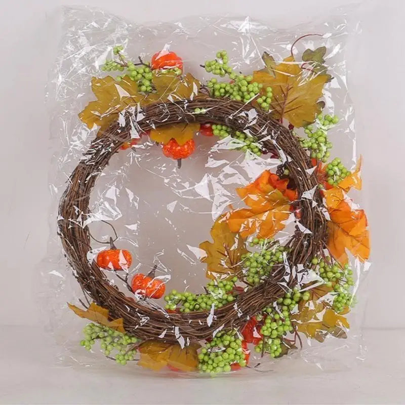 Couronne Feuilles de Citrouilles Stylé