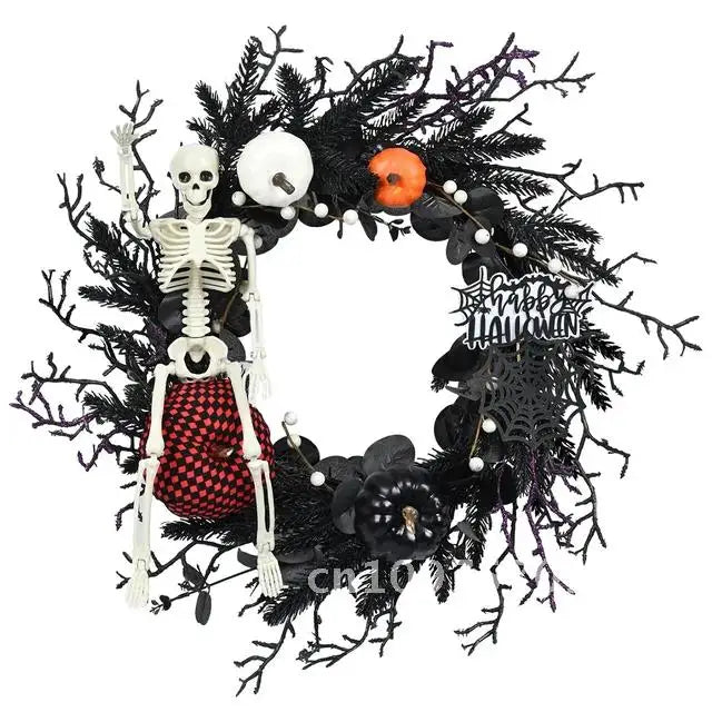 Couronne Halloween Squelette Unique