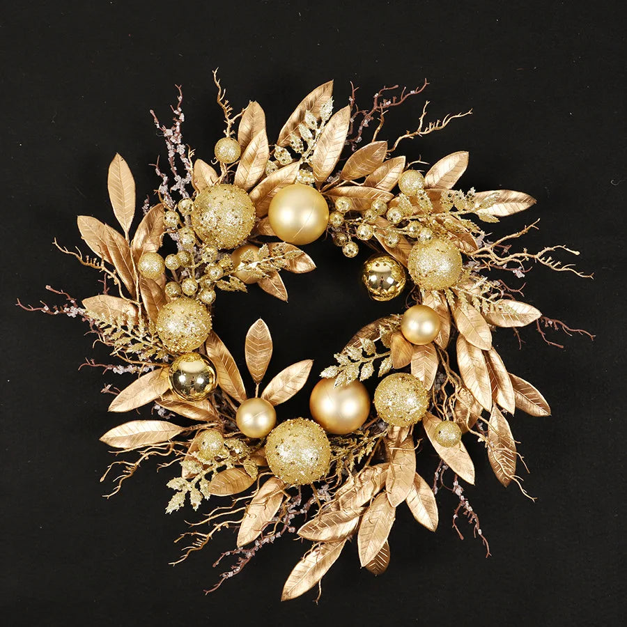 Couronne de Noël Gold Elégant