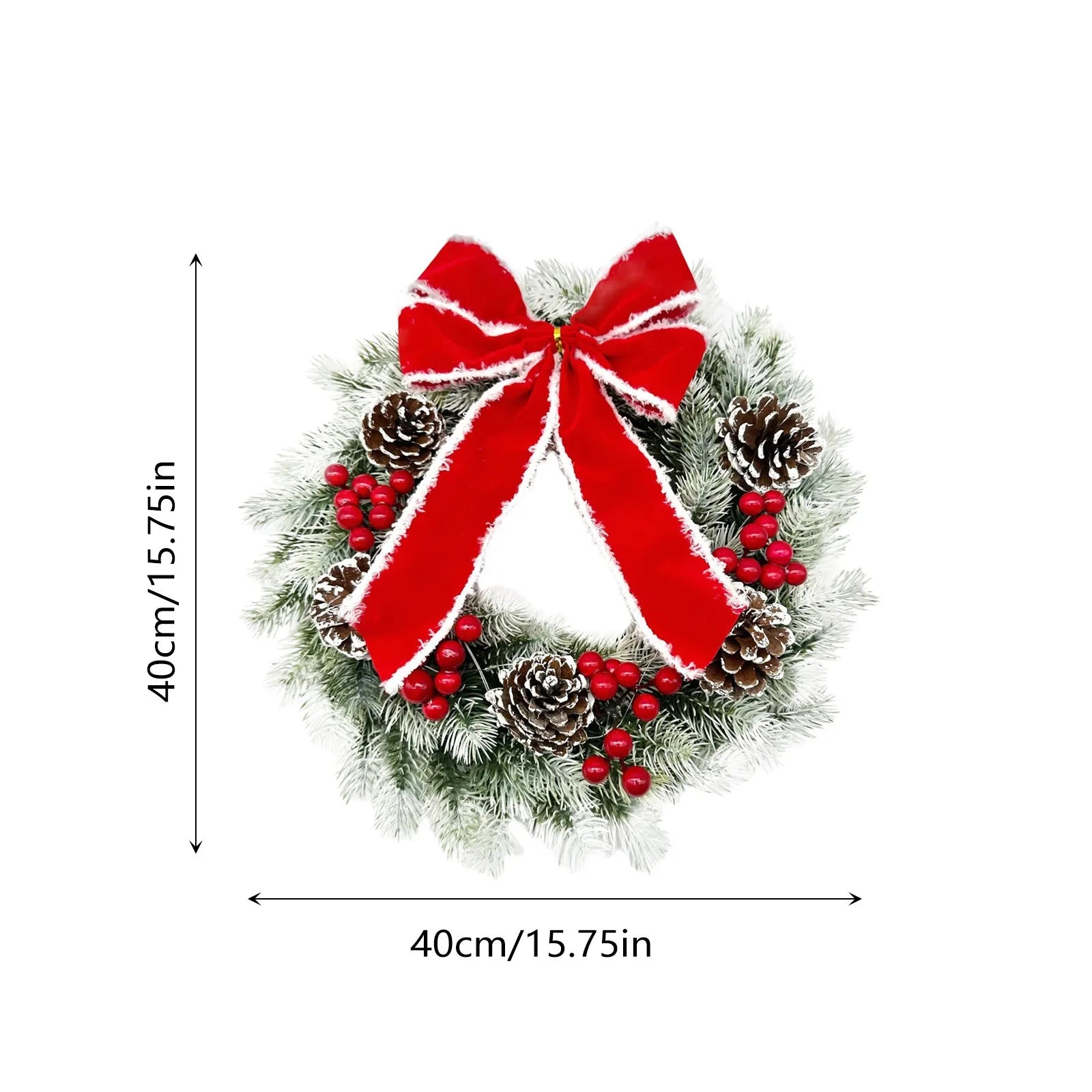 Couronne de Noël Nœud Rouge