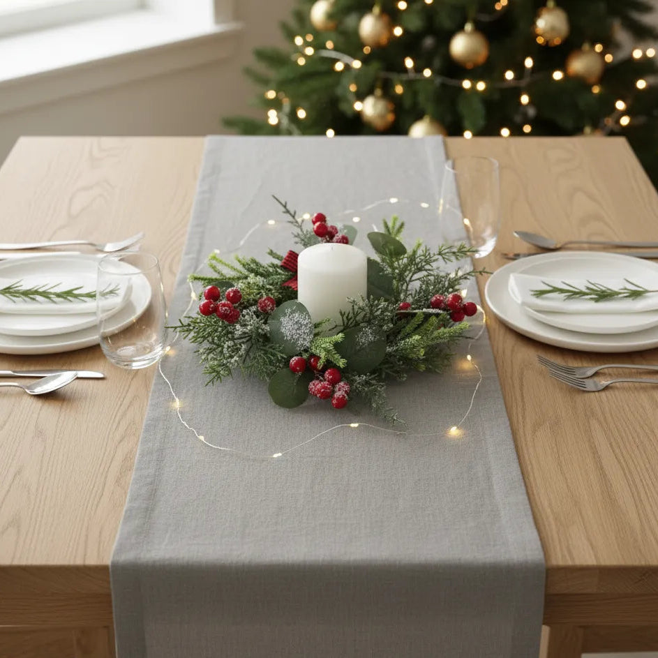 Couronne de Table Eucalyptus pour Bougie