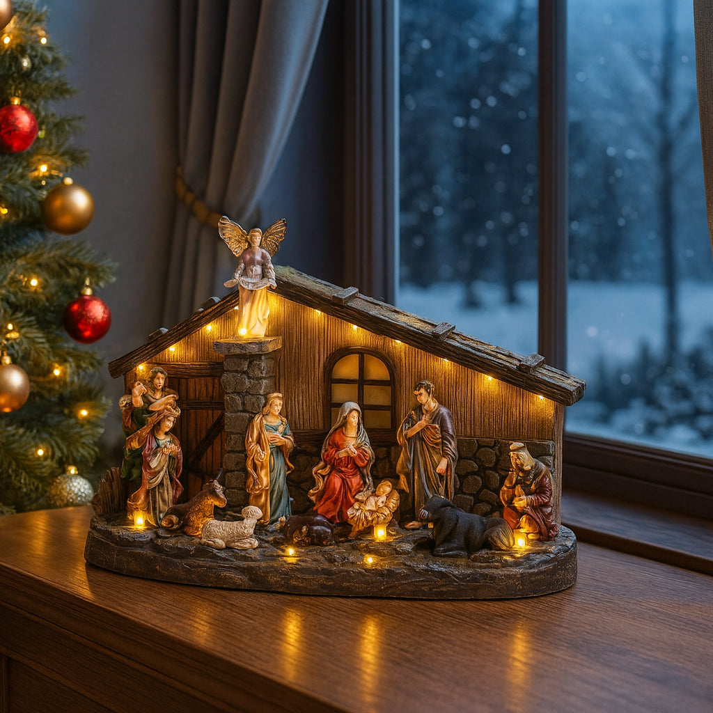 Crèche de Noël Lumineuse Musicale