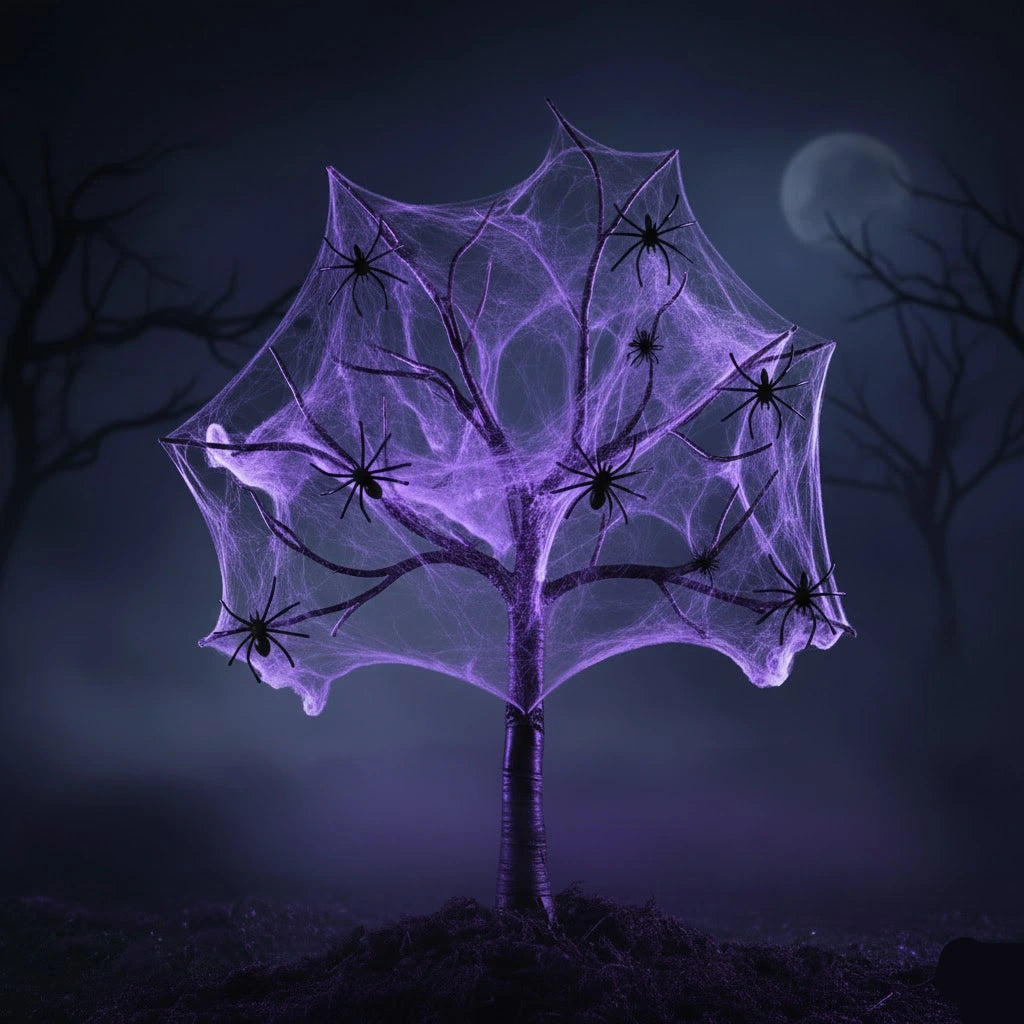 Déco Toile D’araignée Violette
