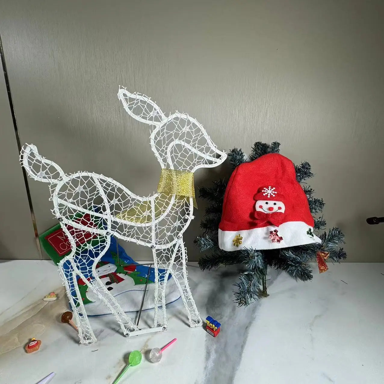 Déco Élans Lumineux en Fer bébé