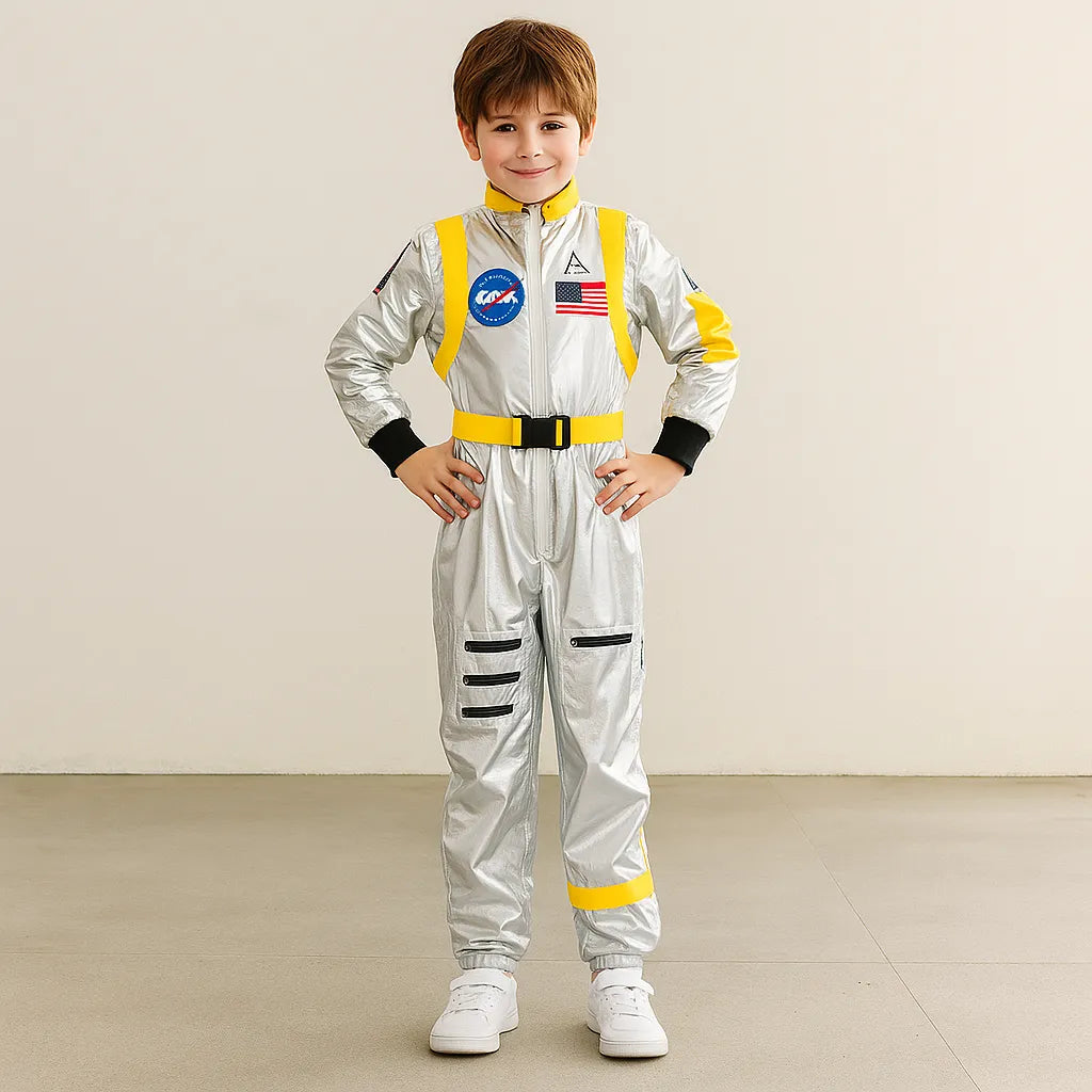 Déguisement Astronaute Argenté et Jaune