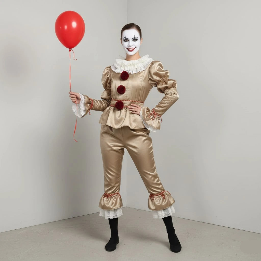 Déguisement Clown Vintage Beige.