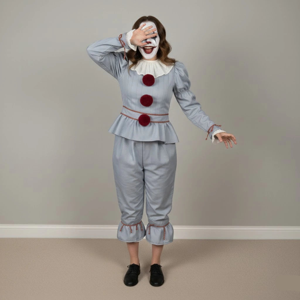 Déguisement Clown Vintage Gris