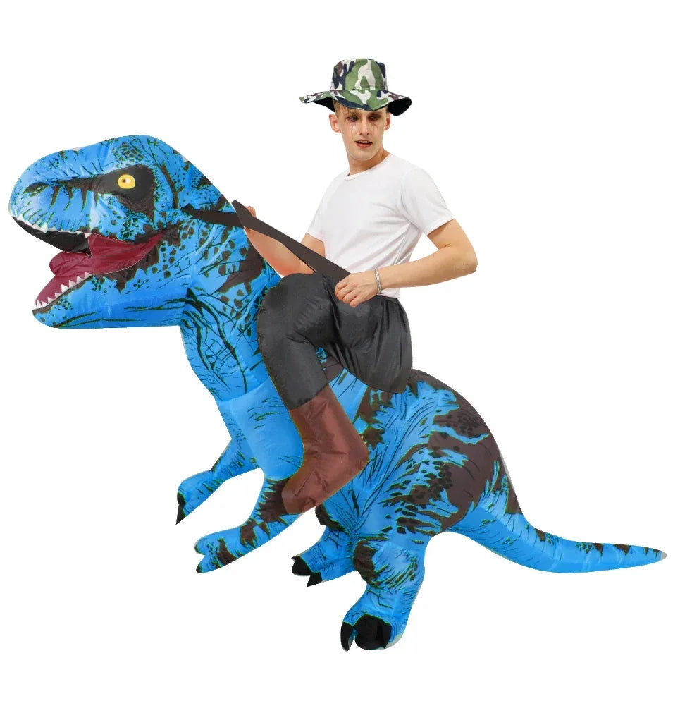 Déguisement Dinosaure Gonflable Bleu