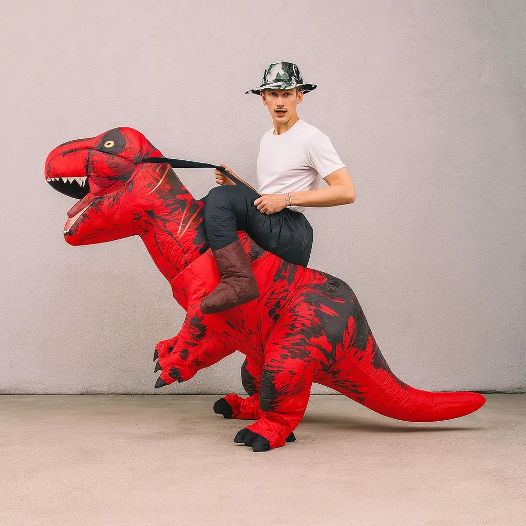 Déguisement Dinosaure Gonflable Rouge