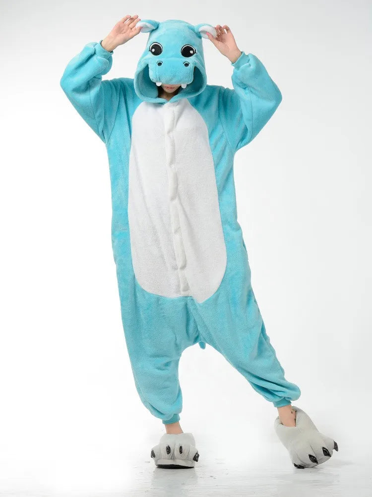 Déguisement Hippopotame Bleu Adulte