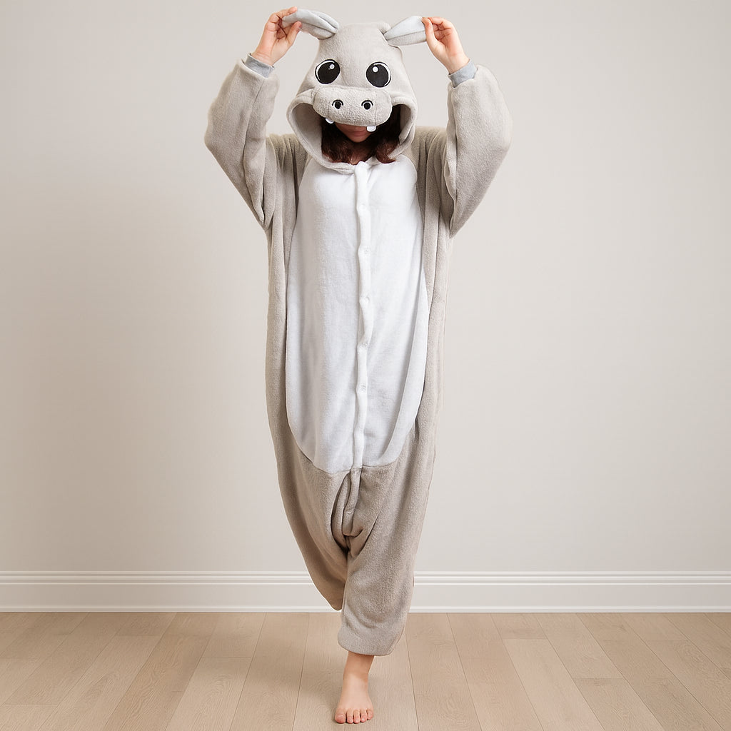 Déguisement Hippopotame Gris