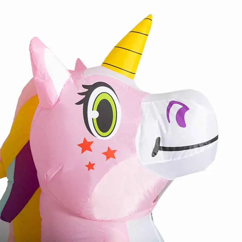 Déguisement Licorne Gonflable Rose Tête