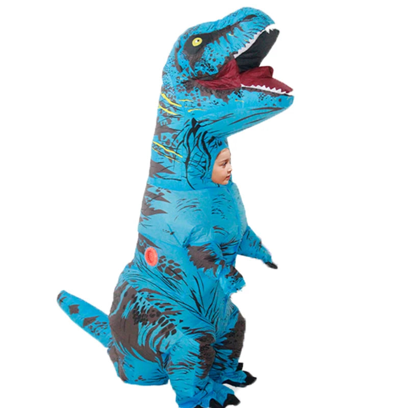Déguisement Mascotte T-Rex Bleu