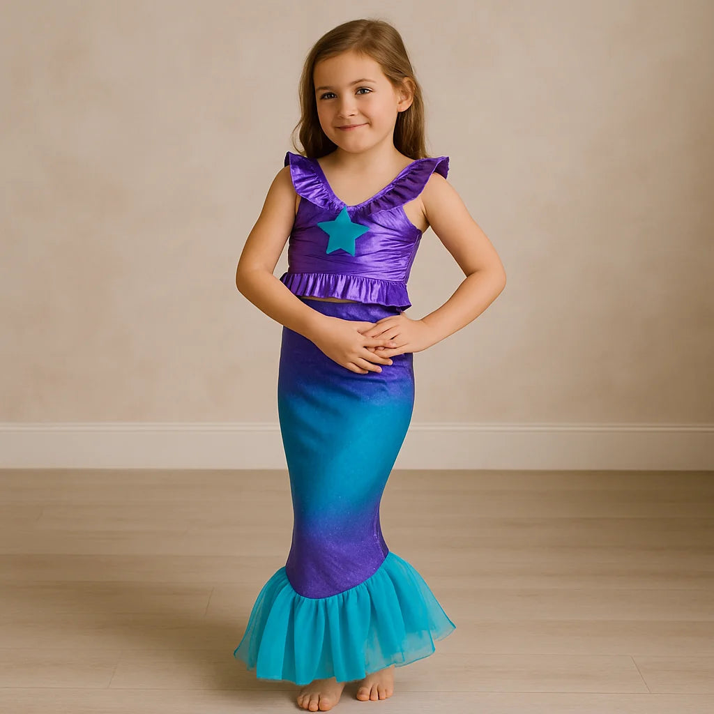 Déguisement Sirène 2 Pièces Dégradé Bleu