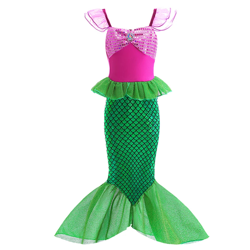 Déguisement Sirène Vert et Rose Stylé