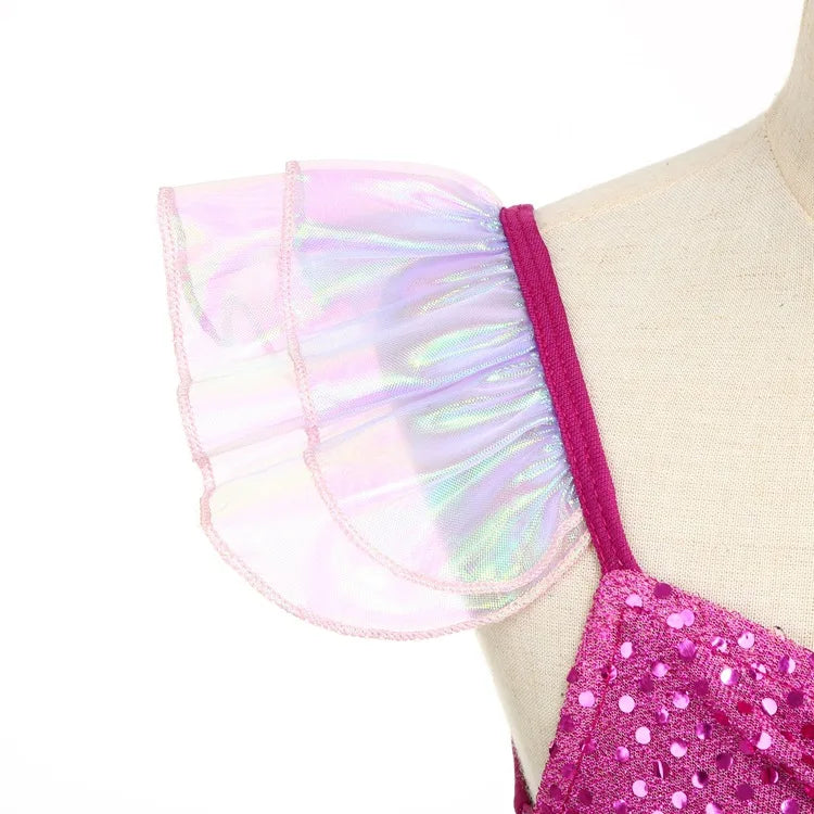 Déguisement Sirène Vert et Violet Design Mignon