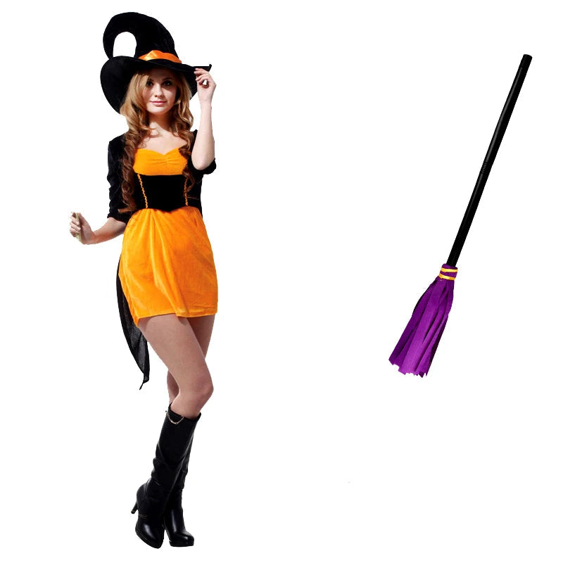 Déguisement Sorcière Orange Femme