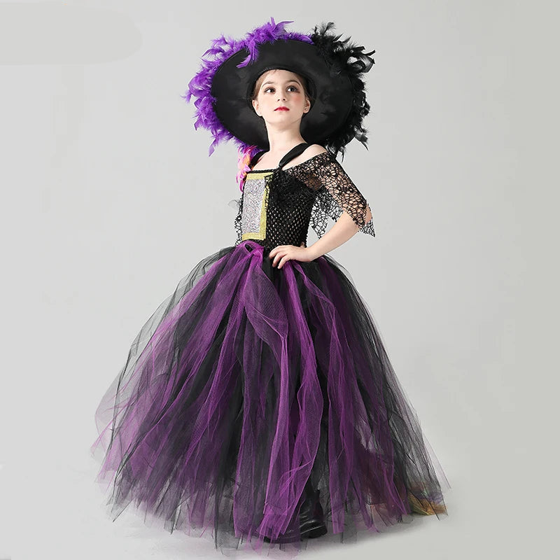 Déguisement Sorcière Tutu Violet doux