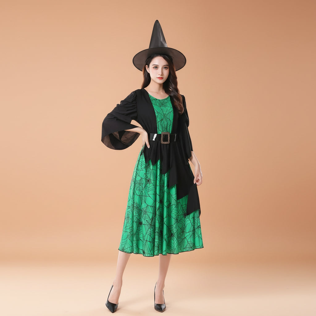 Déguisement Sorcière Vert et Noir