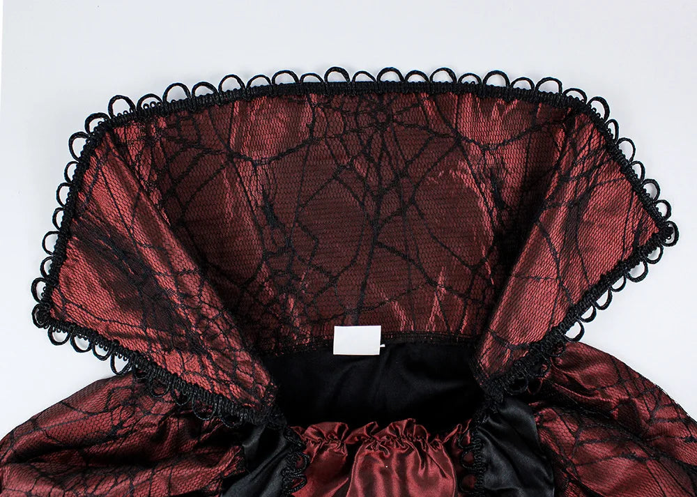 Déguisement Vampire Fille Rouge et Noir Col