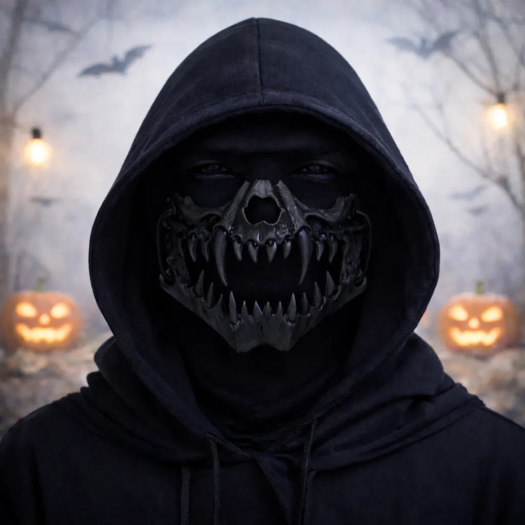 Demi-Masque Noir Terrifiant
