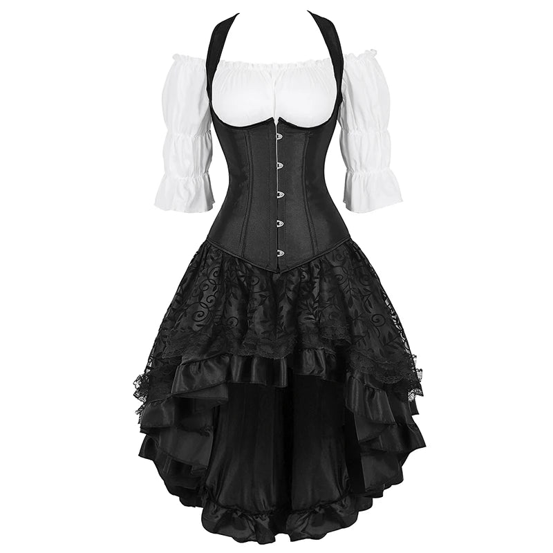 Ensemble Corset Pirate Noire Belle