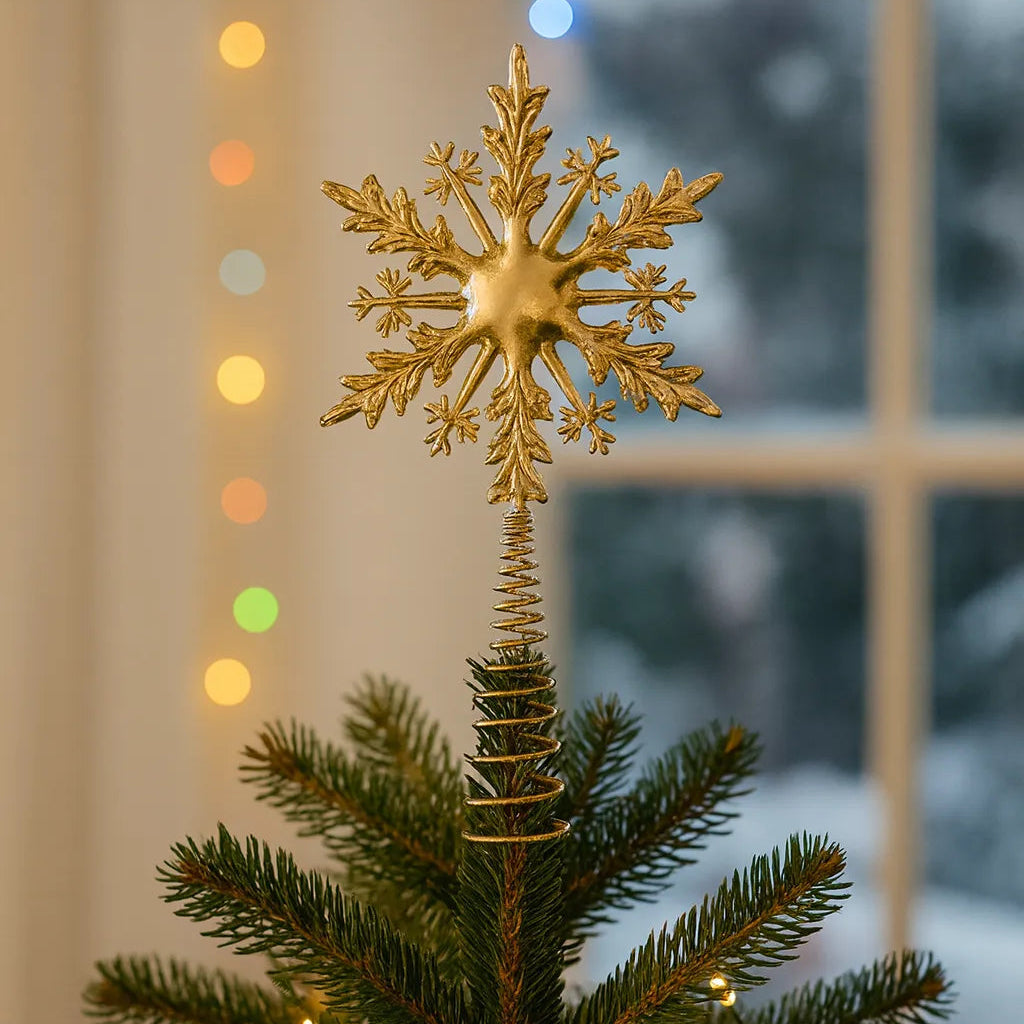 Etoile Sapin Flocon Dorée