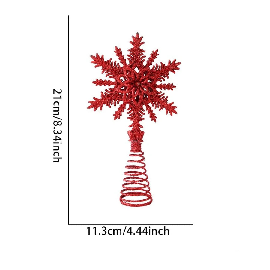 Etoile de Noël Rouge Flocon Pailletée scintillante