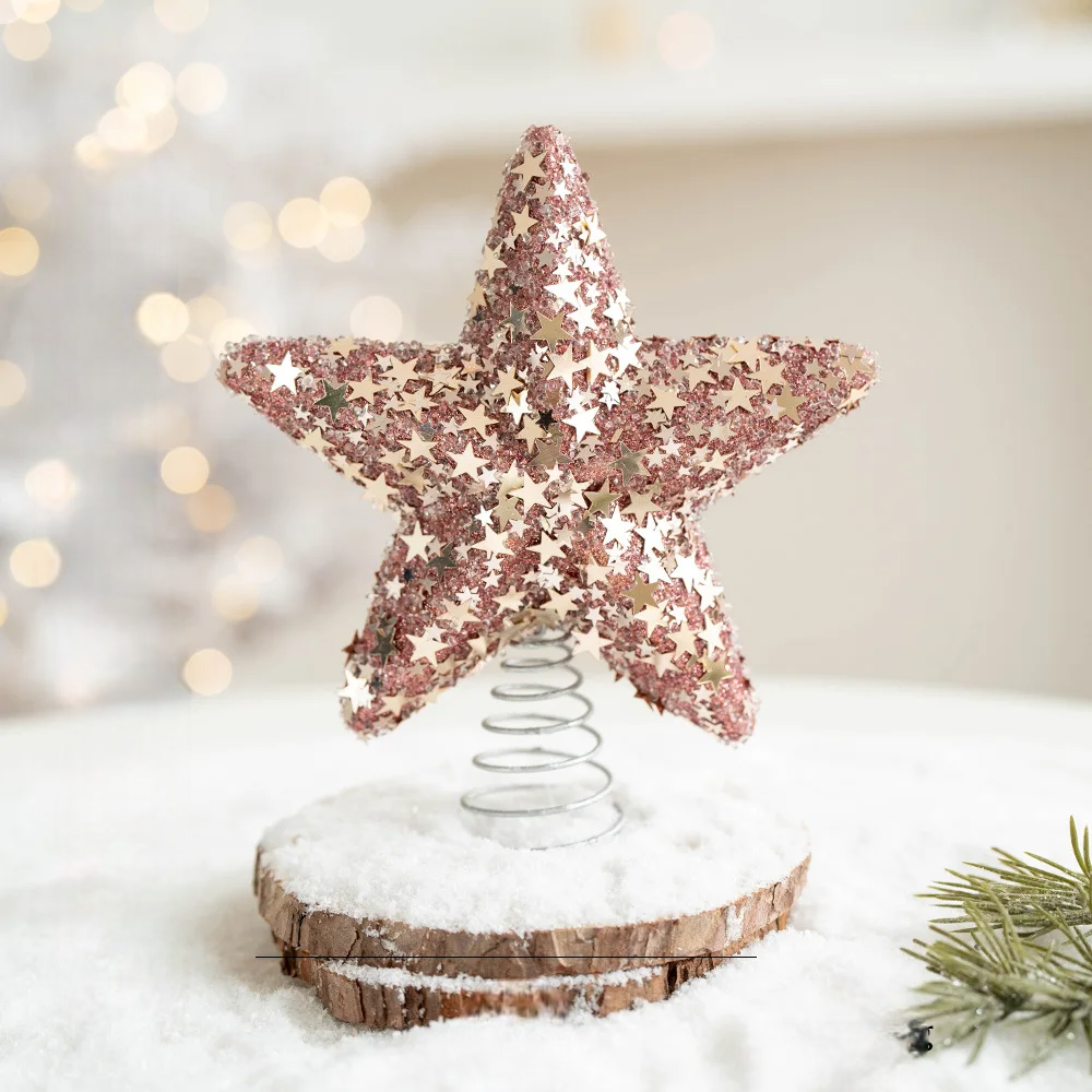 Etoile de Sapin Rose Gold Scintillante