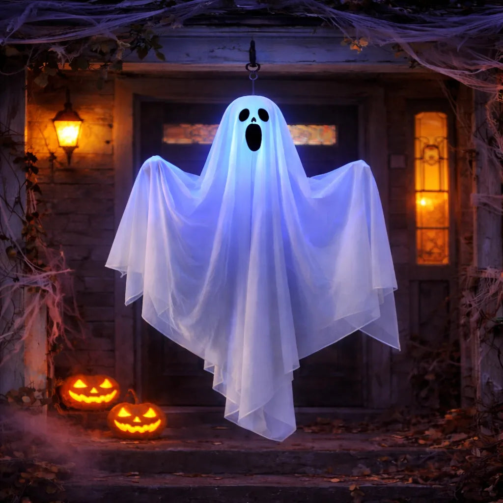 Fantôme Effrayant LED Bleu Déco Halloween