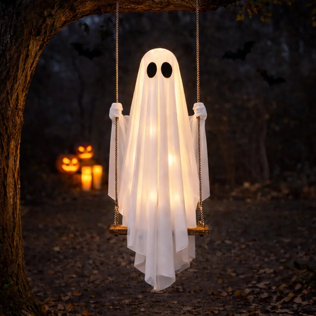 Fantôme Lumineux Sur Balançoire