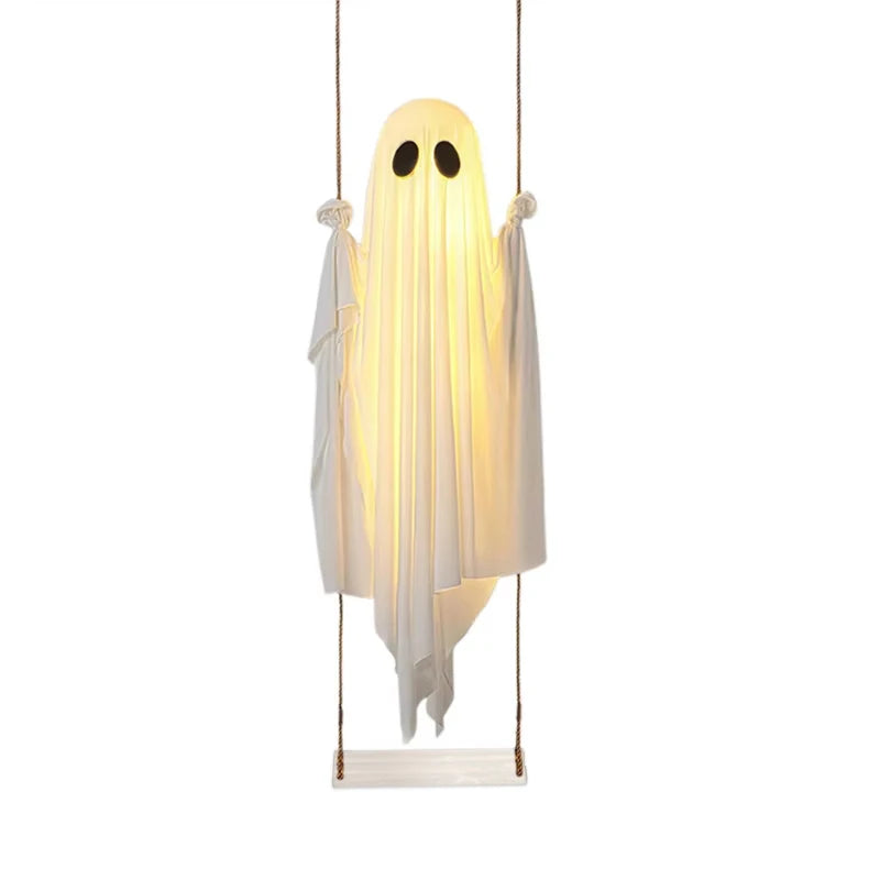 Fantôme Lumineux Sur Balançoire Blanc